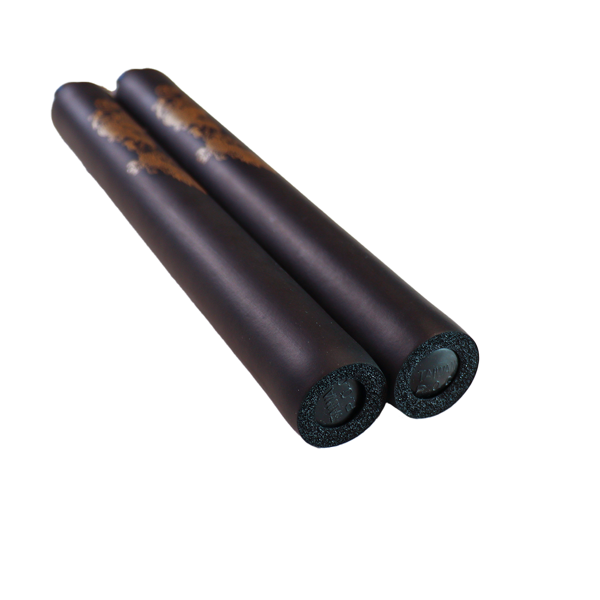 Fitninja - Nunchaku soft černé - řetěz - vzor drak